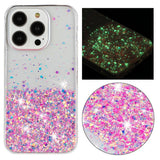 iPhone 16 Pro Max EIDERWOOD Fleksibelt Plast Glitter Bagside Cover - Gennemsigtig / Lyserød