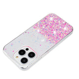 iPhone 16 Pro Max EIDERWOOD Fleksibelt Plast Glitter Bagside Cover - Gennemsigtig / Lyserød