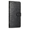 EIDERWOOD Samsung Galaxy A06 Mobil Flip Deksel m. Crocodile Texture - Vegansk skinn - Svart
