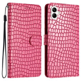 EIDERWOOD Samsung Galaxy A06 Mobil Flip Cover m. Krokodille Tekstur - Vegansk Læder - Pink