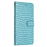 EIDERWOOD Samsung Galaxy A06 Mobil Flip Deksel m. Krokodilletekstur - Vegansk skinn - Blå