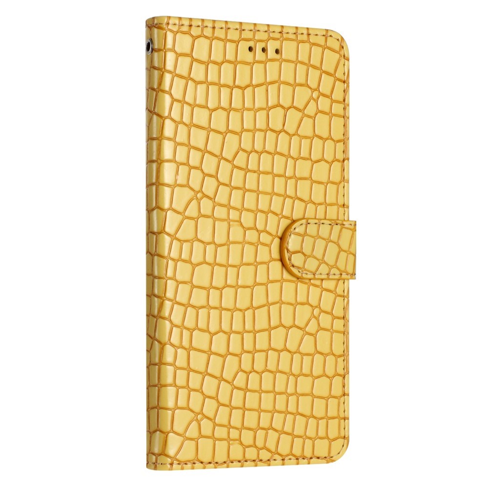 EIDERWOOD Samsung Galaxy A06 Mobil Flip Deksel m. Crocodile Texture - Vegansk skinn - Gult