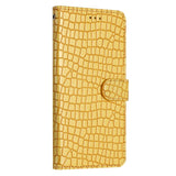 EIDERWOOD Samsung Galaxy A06 Mobil Flip Deksel m. Crocodile Texture - Vegansk skinn - Gult