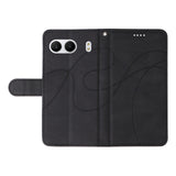 OnePlus Nord 4 - EIDERWOOD mønstret skinndeksel m. Lommebok og stropp - Svart