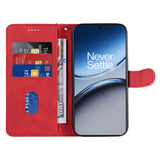 OnePlus Nord 4 - EIDERWOOD mønstret skinndeksel m. Lommebok og stropp - rød