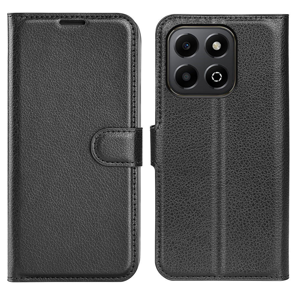 Honor X6b - EIDERWOOD Faux Leather Flip Cover m. Kortholder og stativfunksjon - svart