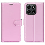 Honor X6b - EIDERWOOD Faux Leather Flip Cover m. Kortholder og stativfunksjon - Rosa