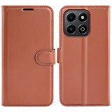Honor X6b - EIDERWOOD Faux Leather Flip Cover m. Kortholder og stativfunksjon - brun