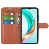 Honor X6b - EIDERWOOD Faux Leather Flip Cover m. Kortholder og stativfunksjon - brun