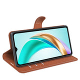 Honor X6b - EIDERWOOD Faux Leather Flip Cover m. Kortholder og stativfunksjon - brun