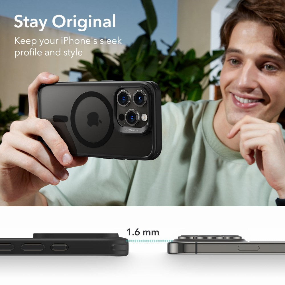 iPhone 16 Pro ESR Hybrid Bakdeksel - MagSafe kompatibel - Svart Gjennomsiktig
