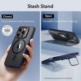 iPhone 16 ESR Kickstand Hybrid Bakdeksel - MagSafe-kompatibel - Gjennomsiktig / Blå