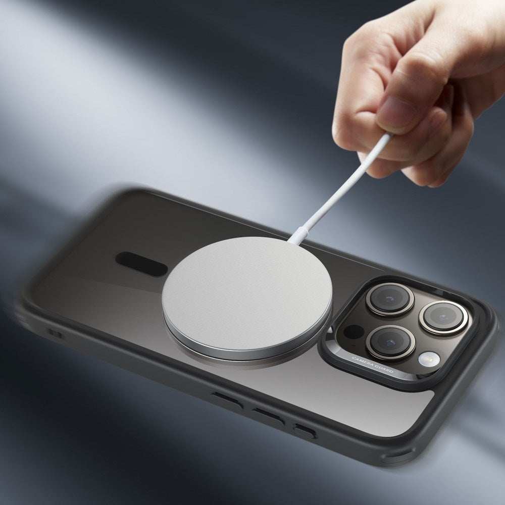 iPhone 16 ESR Hybrid Bakdeksel - MagSafe kompatibel - Gjennomsiktig / Svart