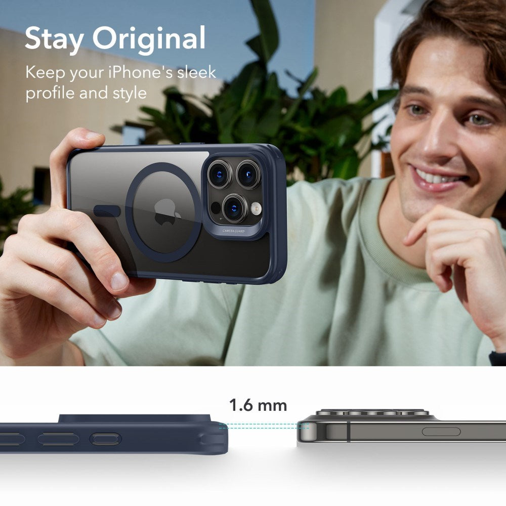 iPhone 16 ESR Hybrid Bakdeksel - MagSafe-kompatibel - Gjennomsiktig / Blå