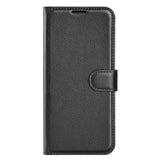EIDERWOOD Xiaomi 14T Pro Litchi Leather Flip Cover m. Lommebok - Svart