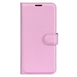 EIDERWOOD Xiaomi 14T Pro Litchi Leather Flip Cover m. Lommebok - Rosa