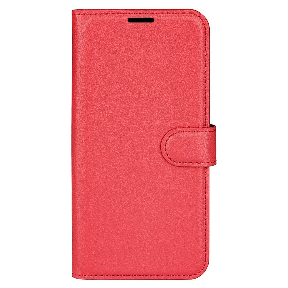EIDERWOOD Xiaomi 14T Pro Litchi Leather Flip Cover m. Lommebok - Rød