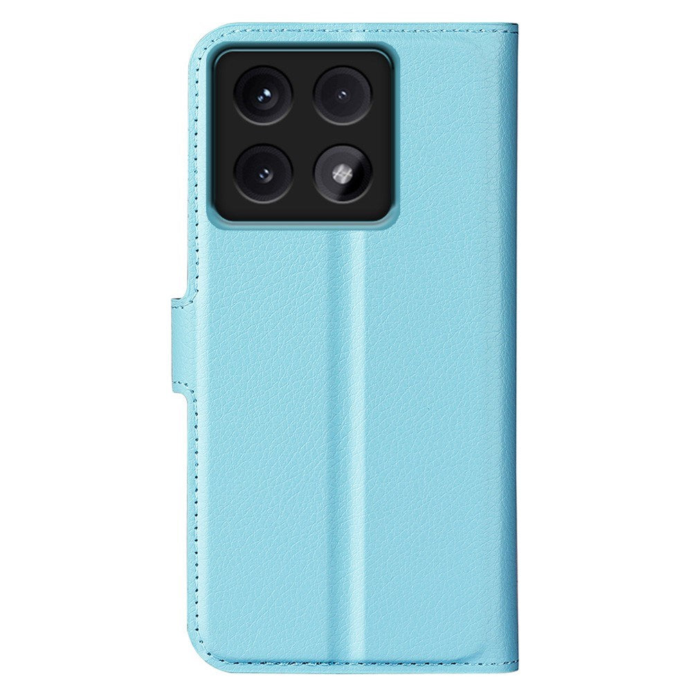 EIDERWOOD Xiaomi 14T Pro Litchi Leather Flip Cover m. Lommebok - Blå