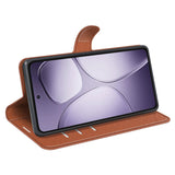 EIDERWOOD Xiaomi 14T Pro Litchi Leather Flip Cover m. Lommebok - Brun