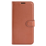 EIDERWOOD Xiaomi 14T Pro Litchi Leather Flip Cover m. Lommebok - Brun