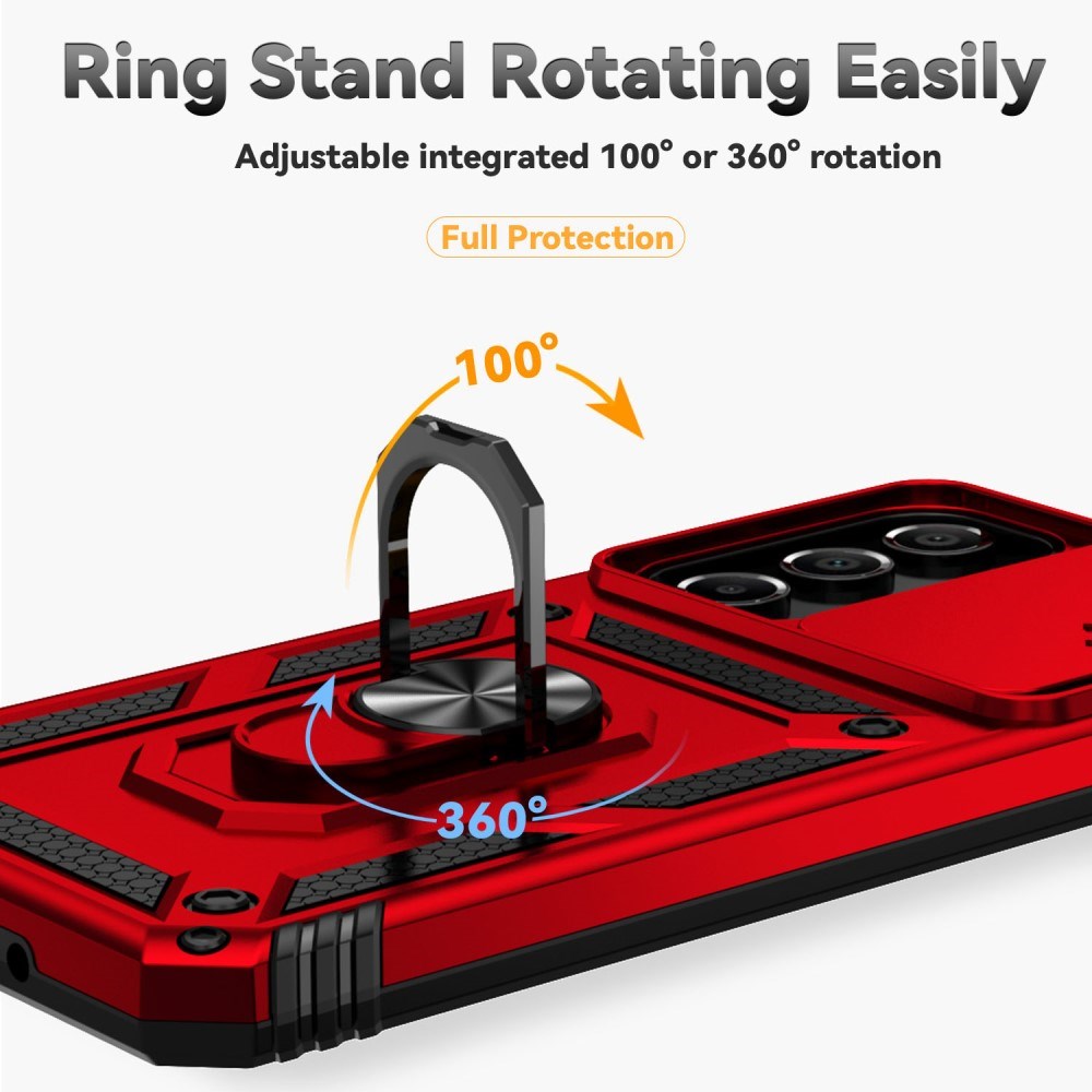 EIDERWOOD Samsung Galaxy A16 (4G/5G) Craftsman Bakdeksel m. Magnetisk Kickstand &amp; Cam Slider - Rød