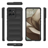 Robust Cover til Motorola Edge 50 5G - Skridsikkert Anti-Stød Beskyttelsescover - Sort