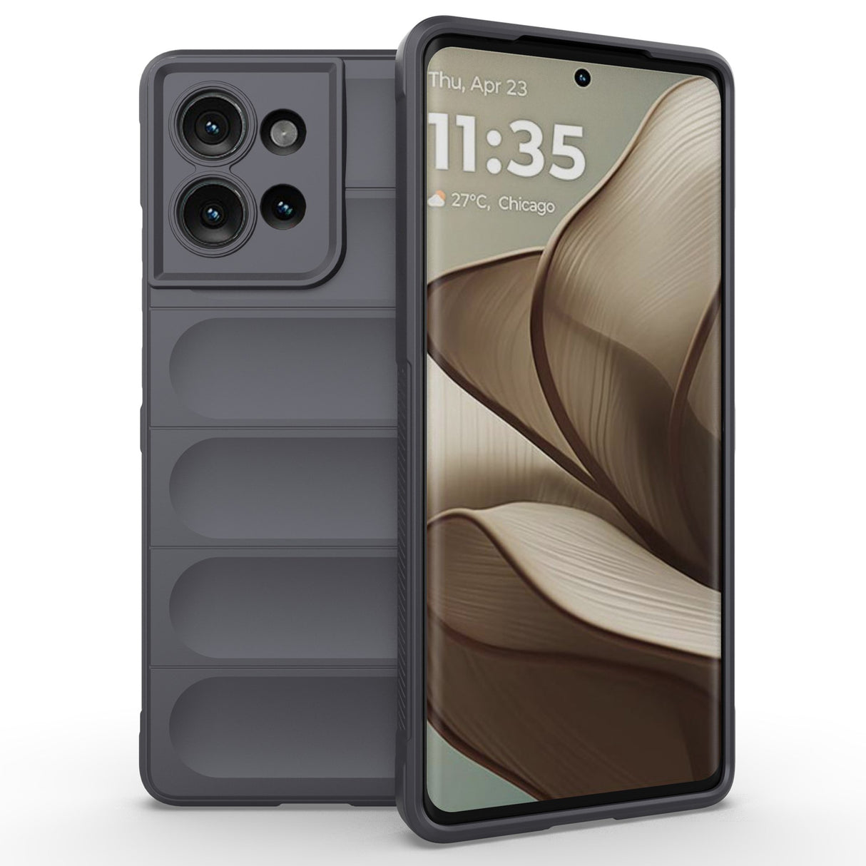 Robust Cover til Motorola Edge 50 5G - Skridsikkert Anti-Stød Beskyttelsescover - Grå