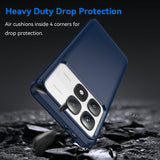 EIDERWOOD Xiaomi 14T Pro børstet karbonfiber fleksibelt plastbakdeksel - blå