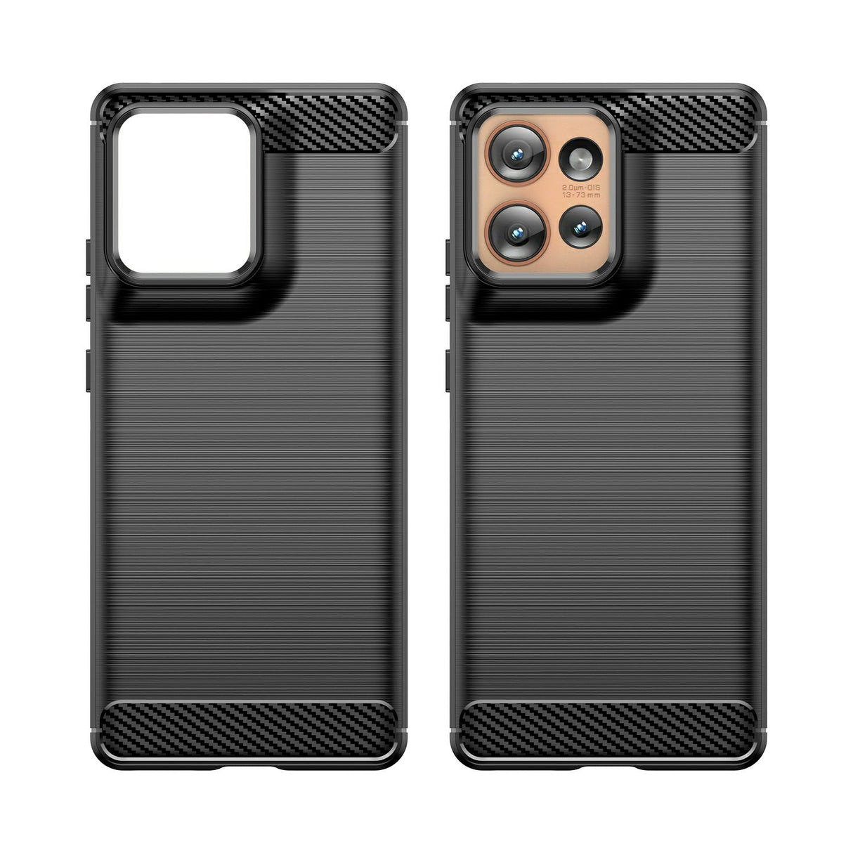 EIDERWOOD Motorola Edge 50 Cover m. Carbon Fiber Texture - Sort