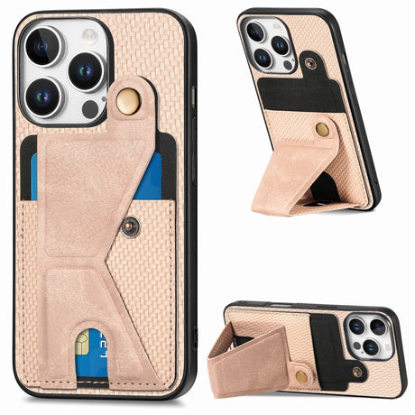 EIDERWOOD iPhone 16 Pro Max K-formet hybrid mobildeksel - rosa gull