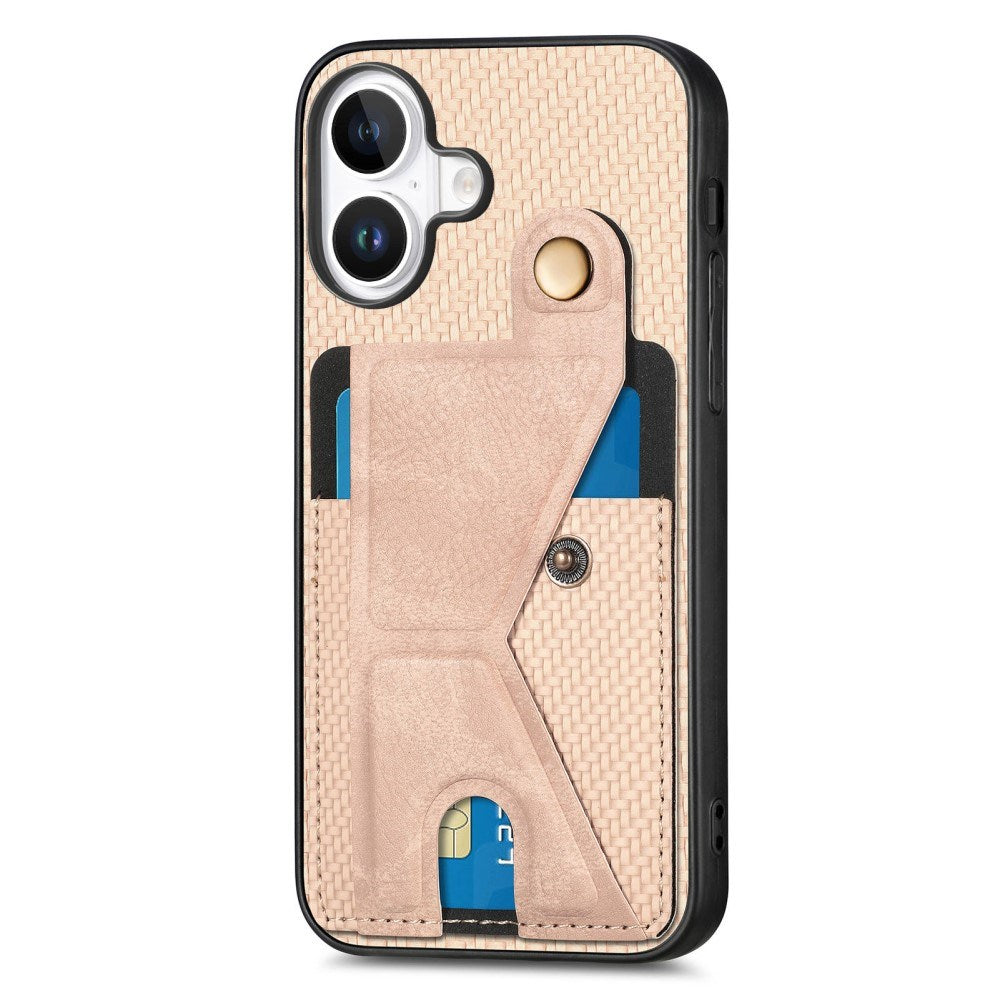 EIDERWOOD iPhone 16 K-formet hybrid mobildeksel - rosa gull