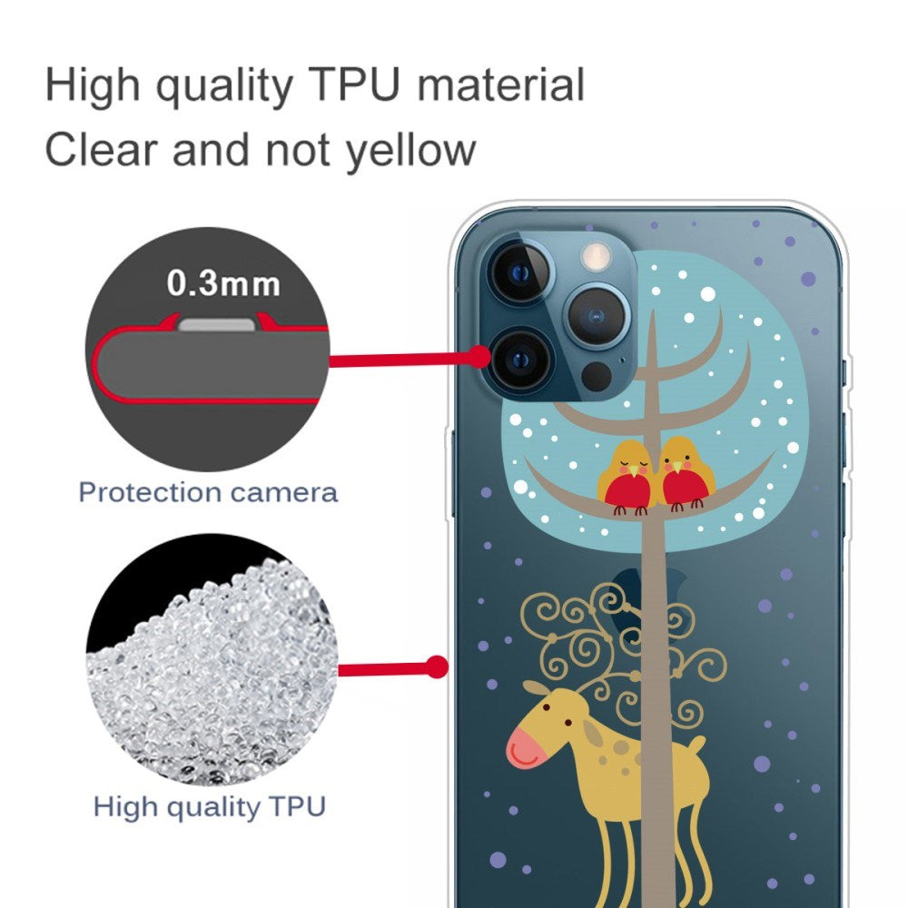 EIDERWOOD iPhone 16 Pro Max fleksibelt plastbakdeksel juledeksel - god jul - reinsdyr