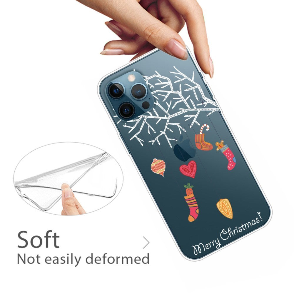 EIDERWOOD iPhone 16 Pro Max fleksibelt plastbakdeksel Juledeksel - God jul - julesokker