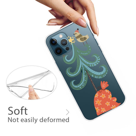 EIDERWOOD iPhone 16 Pro Max fleksibel plastbakside juledeksel - god jul - fugler i juletre