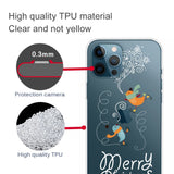 EIDERWOOD iPhone 16 Pro Max fleksibelt plastbakdeksel juledeksel - god jul - fugler på skøyter