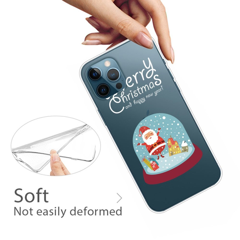 EIDERWOOD iPhone 16 Pro Max fleksibelt plastbakdeksel Juledeksel - God jul - Snow Globe m. Julenissen