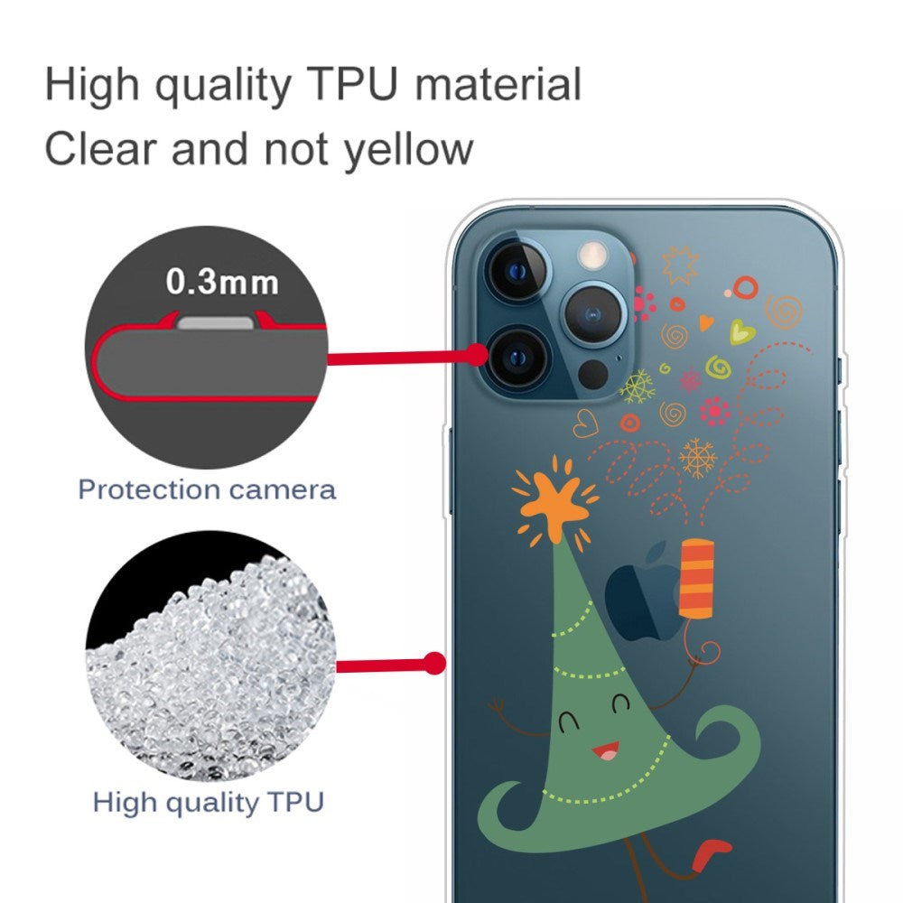 EIDERWOOD iPhone 16 Pro Fleksibelt Julebakdeksel i plast - Dansende juletre