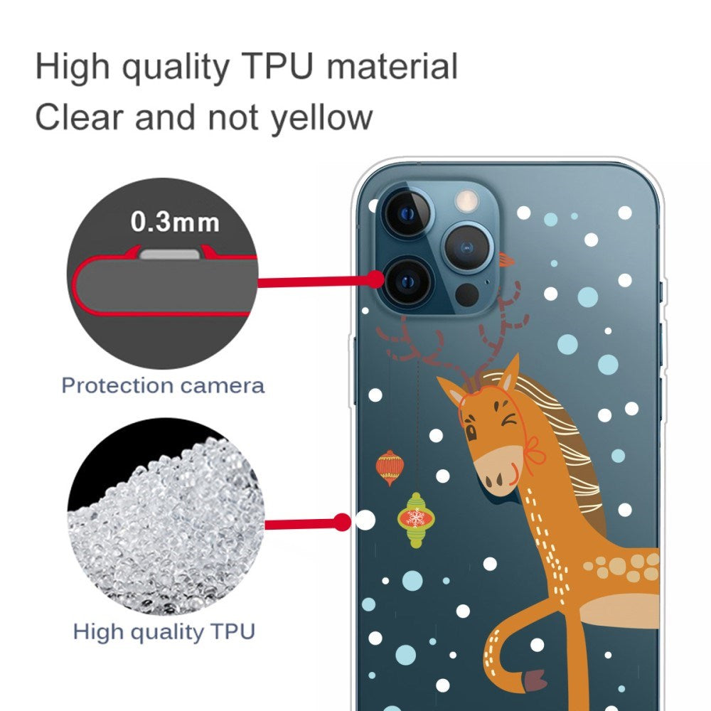 EIDERWOOD iPhone 16 Pro Fleksibelt Julebakdeksel i plast - Reinsdyrhest