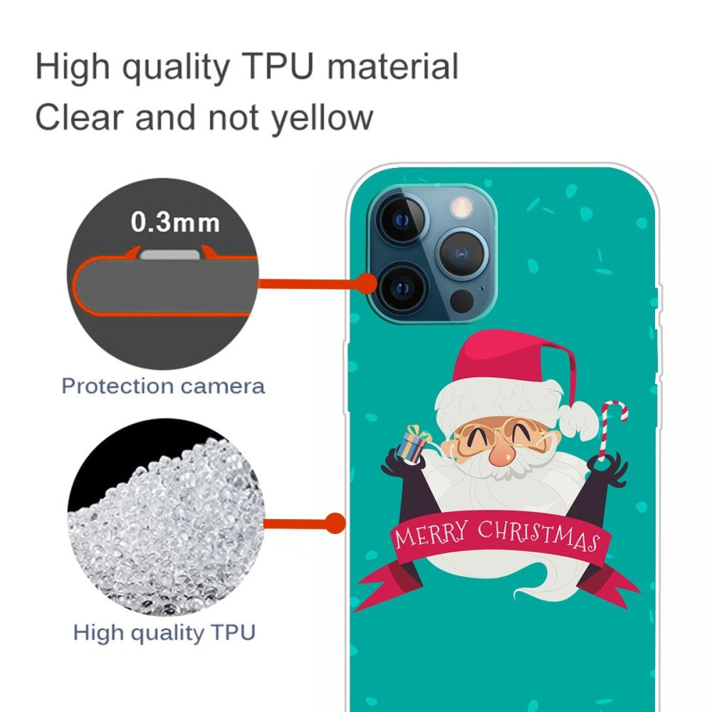 EIDERWOOD iPhone 16 Pro fleksibelt plastbakdeksel Juledeksel - God jul - Glad julenisse