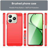 EIDERWOOD Realme Note 60x (4G) / C63 (4G) / C61 (4G) Carbon Fiber Mobil Cover - Rød