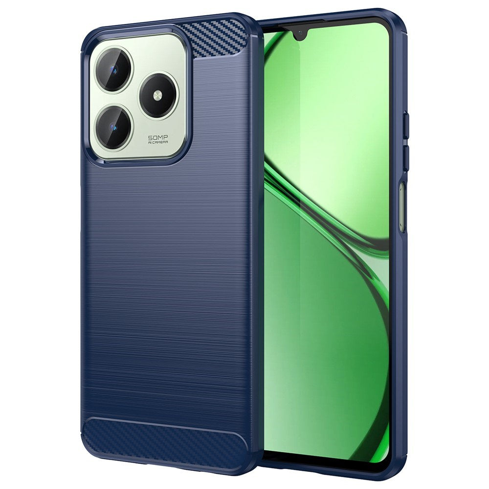 EIDERWOOD Realme Note 60x (4G) / C63 (4G) / C61 (4G) Carbon Fiber Mobil Cover - Blå
