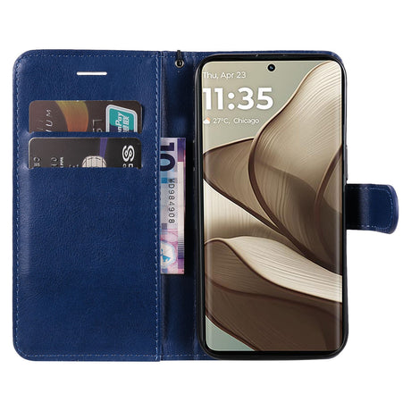Motorola Edge 50 Wallet Flip Læder Cover m. Pung - Blå