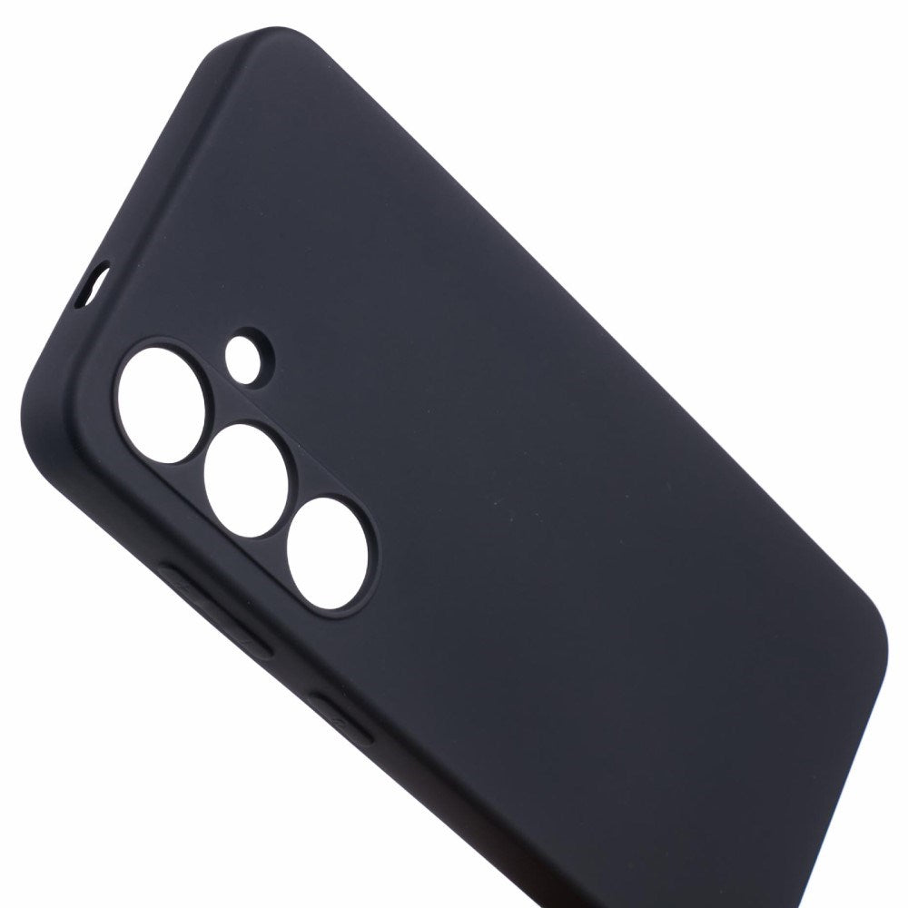 Mykt plastdeksel Samsung Galaxy A16 – Ripebestandig beskyttelse med fiberfôr – svart