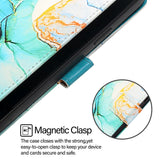 EIDERWOOD OnePlus Nord 4 (5G) Kunstlæder Flip Cover m. Pung og Strop - Blå Marmor