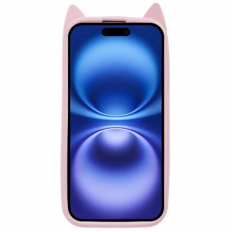 EIDERWOOD iPhone 16 Plus Silikone Bagside Cover m. Katteører - Lyserød