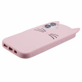 EIDERWOOD iPhone 16 Plus Silikone Bagside Cover m. Katteører - Lyserød