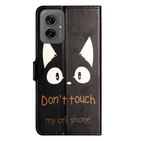 EIDERWOOD Motorola Moto G55 Flip Case inkl. Pung og Ståfunktion - "Don't Touch My Cell Phone"