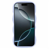EIDERWOOD iPhone 16 Pro Fleksibelt Plastik Wavy Mobil Cover - Lilla
