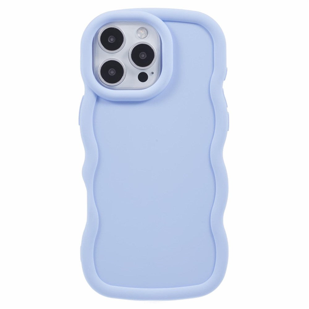 EIDERWOOD iPhone 16 Pro Fleksibelt Plastik Wavy Mobil Cover - Lilla