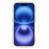 EIDERWOOD iPhone 16 Fleksibelt Plastik Wavy Mobil Cover - Hvid